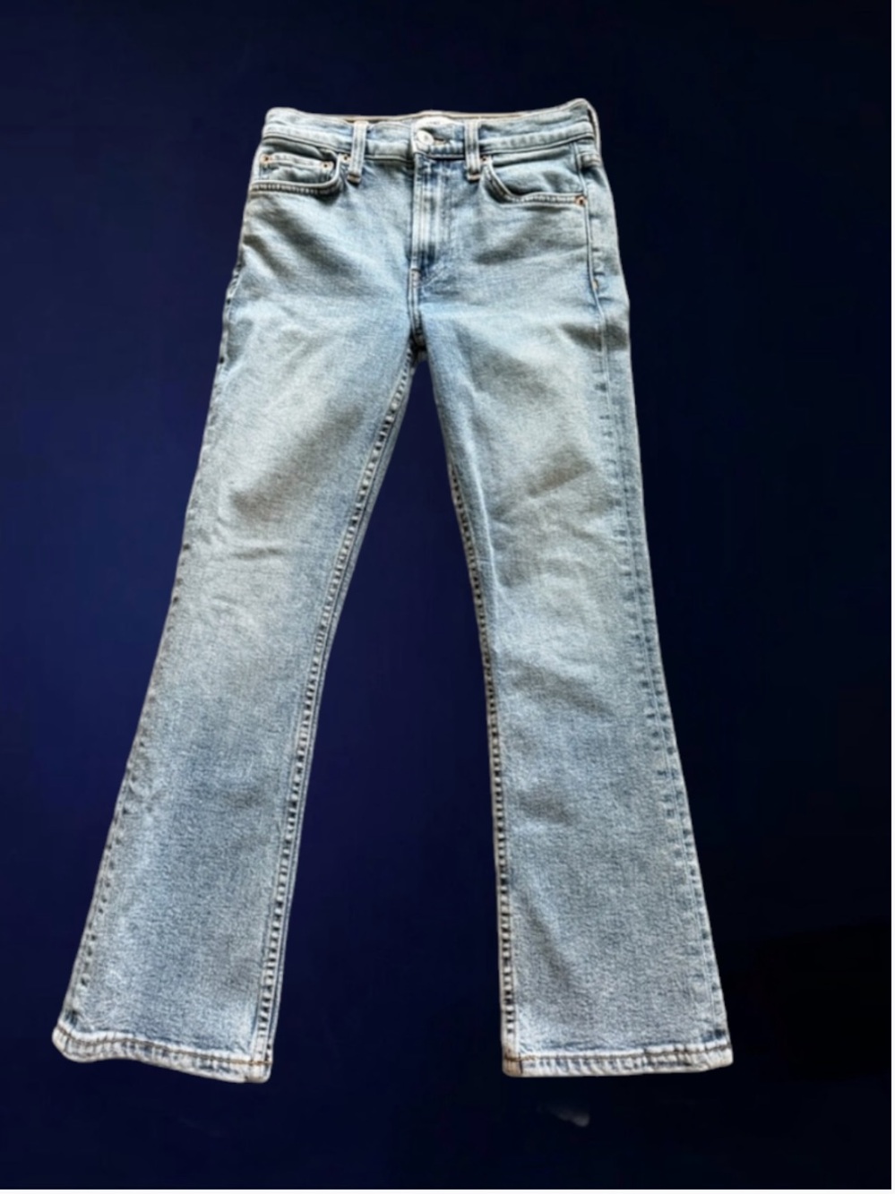 RE/DONE ORIGINALS MID 90s Kick Flare Stretch Mid Rise Size 24